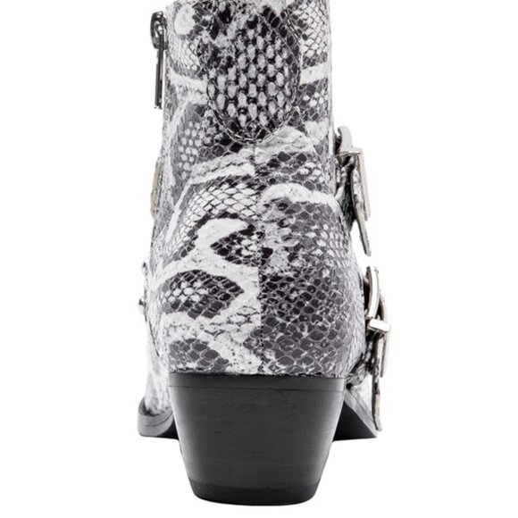 NIB [JANE AND THE SHOE] Cindy Snakeskin Pointed Ankle Booties Women's Sz 6.5 - Picture 3 of 11